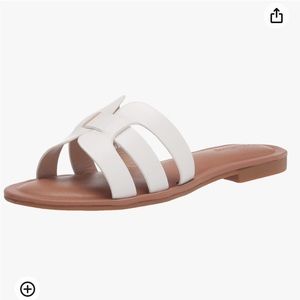 The Drop Womens Monika Flat H-Band Slide Sandal Flat Sandal Size 6.5